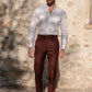 Men's Solid Color Straight Casual Trousers