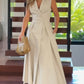 Sleeveless Solid Color Lapel Midi Dresses