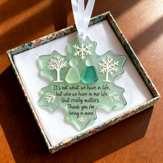 🌊Snowflake-Shaped Sea Glass Friendship Decor❄✨Shaped by Nature & Crafted by Hand!
