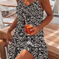 Leopard print dress with straps