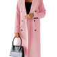 Double-breasted long-sleeve coat