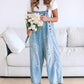 🔥Limited time sale 50% OFF💕Women's Cute Casual Button Jumpsuit Ripped Denim Overalls