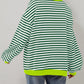 🎁 Hot Sale 49% OFF 🔥Women's Oversized Striped Long Sleeve Pullover