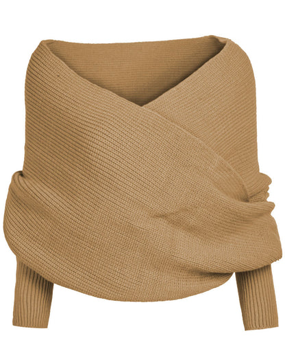 🔥Autumn And Winter Fashionable Woolen Scarf With Sleeves And Shawl(BUY 2 FREE SHIPPING)