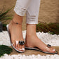 🌷Sale 49% off💟Flat sandals with clear rhinestones for women