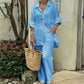 🔥49% off💟💟Two-piece cotton and linen shirt set