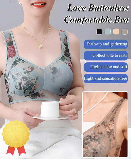🎁Limited time 49% OFF⏳🔥Lace Buttonless Comfortable Bra