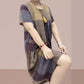 Cotton and linen double pocket summer dress