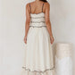 Gentle Sleeveless Pleated Lace Midi Dress