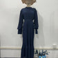 Sophisticated long pleated dress