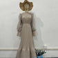 Sophisticated long pleated dress