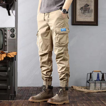 Summer thin stretch casual multi-pocket wear climbing overalls