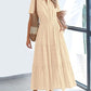💜 LAST DAY PROMOTION - 50%OFF 💜💐Women's Lightweight Short Sleeve V Neck Elastic Waist Dress