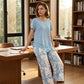 Women's Asymmetrical Top & Capri Pants 2-Piece Set