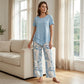 Women's Asymmetrical Top & Capri Pants 2-Piece Set