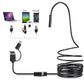✨ 3-IN-1 ENDOSCOPE - 2.0MP HD with 6 LED Lights, IP67 Waterproof, Compatible with Smartphones for Home Inspection and DIY Projects 📱🛠️