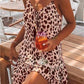 Leopard print dress with straps