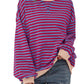 🎁 Hot Sale 49% OFF 🔥Women's Oversized Striped Long Sleeve Pullover