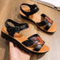 Comfortable Ultra Leather Platform Orthopedic Shoes - Leaves
