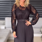 Women's Lace Hollow Pleat Dress