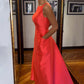 Elegant solid-color evening dresses