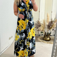 🌸LAST DAY PROMOTION - 50%OFF🌸Floral print sleeveless pleated elegant dress