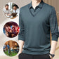⏳Multi-scenario fit🔥Men's Faux Two Piece Lapel Long-Sleeve Tops👔
