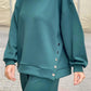 Fashion Button Split Jacket Pants Two -piece Suit
