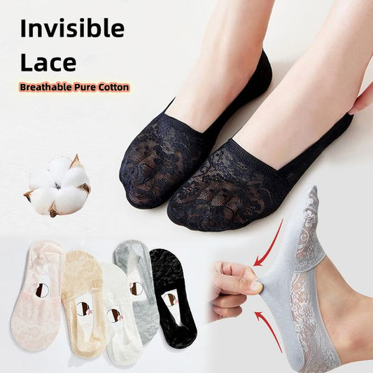 Lace socks that won't fall off