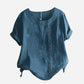 NEW🔥🔥 Relaxed Fit Linen Button-Up Tee