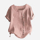 NEW🔥🔥 Relaxed Fit Linen Button-Up Tee