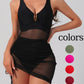 👙 50% OFF NOW! 🌊 Solid Color One-Piece Swimsuit – Mesh waist, irregular hem & adjustable straps – Sexy, flattering & perfect for pool or beach days 💫
