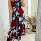 🌸LAST DAY PROMOTION - 50%OFF🌸Floral print sleeveless pleated elegant dress