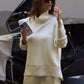 High-Neck Side-Zip Sweatshirt & Pants Set