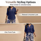 Women's V-Neck Top & Print Wide-Leg Pants Set