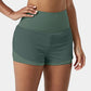 High Waisted Mesh Back Waistband Pocket 2-in-1 Casual Shorts