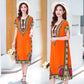 Women’s Vintage Print Loose Mid-length Dress