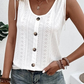 Casual Loose Plain Crew Neck Tank Top（50% OFF）