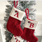🔥HOT SALE -49% OFF🔥"Cozy Knit Socks, Embroidered Candy Gift Bag, Letter Christmas Stocking - Perfect for the Little Ones!"