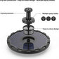 Solar Water Fountain, Solar Water Feature with Nighttime Illumination, Colorful LED Lights
