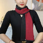 Happy Cotton Scarf" Versatile Double-Sided Magnetic Clasp Silk Scarf