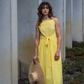 Elegant Square Neck Spaghetti Strap Dress