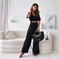 Set With Elastic Pants And Shirt