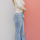 ⏰Hot Sales - 50% OFF👖High Rise Vintage Wash Tummy Control Top Straight Leg Jeans