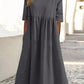 🔥Hot Sale -Round Neck Pocket Halter Cotton Dress