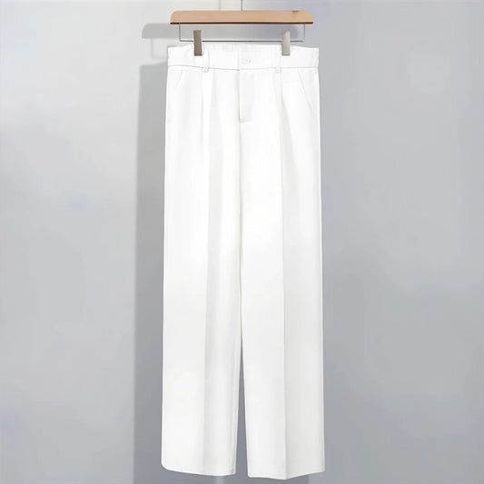 Spring Summer ice Silk Straight Leg Pants