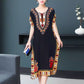 Women’s Vintage Print Loose Mid-length Dress
