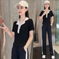 Women’s Short-sleeve Wide-leg Pants 2-piece Set