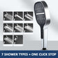 Pousbo® Large Panel Square 8-speed Booster Shower Head