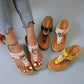 🌞Summer Hot Sale 🩴Women's Leather Wedge Slide Sandals-50% OFF